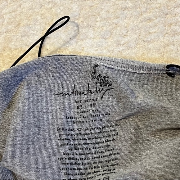 free people skinny strap brami - heather grey - Picture 4 of 4